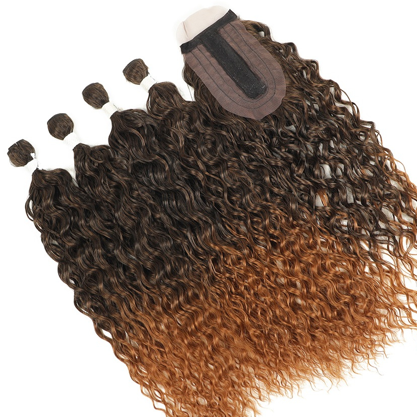 Cabelo Entrelace Ondulado Natural Bio Fibra+Aplique Top Closure Fechamento 1*4 Lace YARA