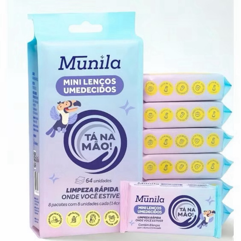 Lenço Umedecido de Bolso Manula Mini Lencinhos