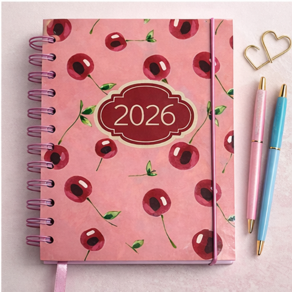 Agenda 2026 Feminina Diária Grande 1 página por dia Espiral 168 Páginas Tamanho 13x18 cm em Oferta na Shopee
