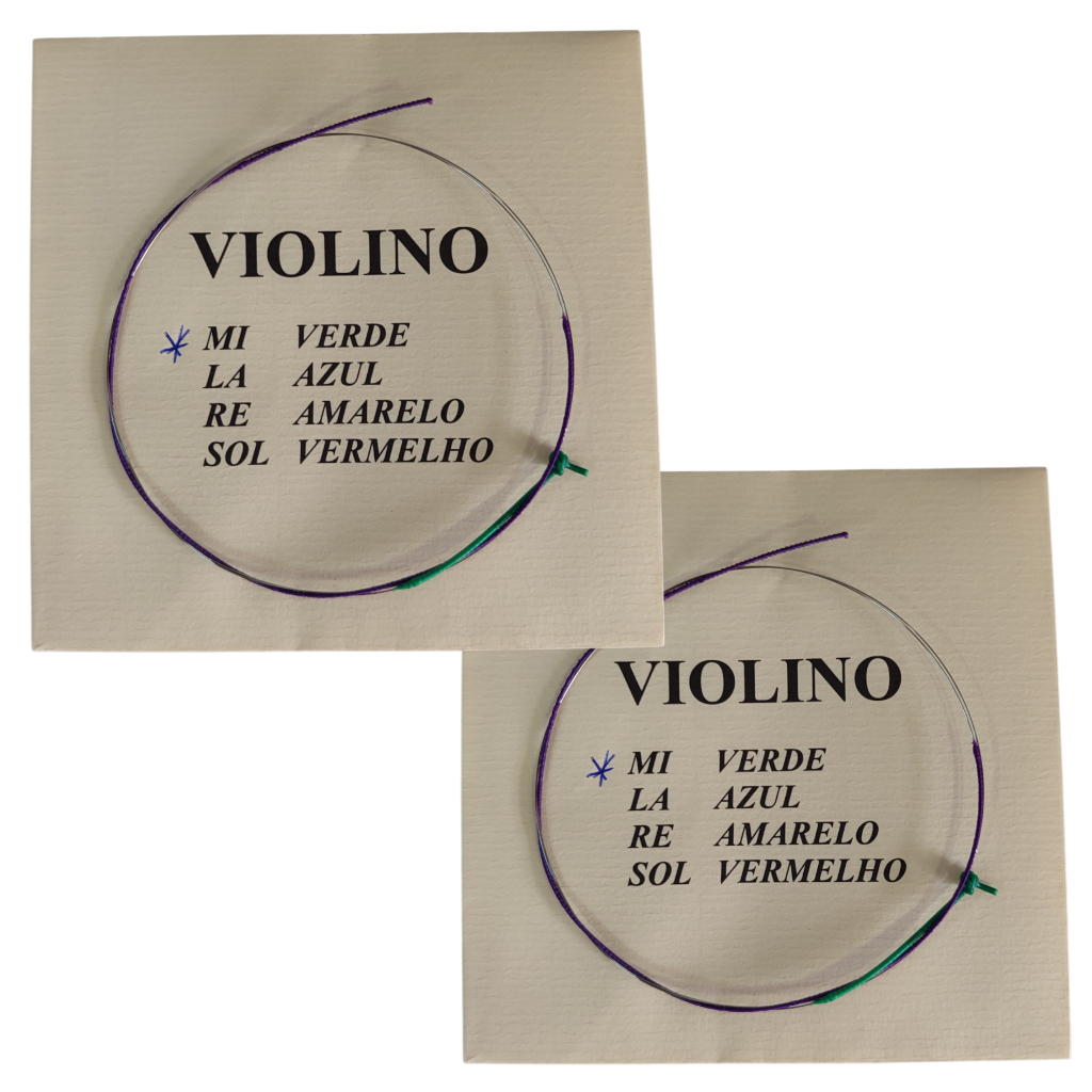 KIT COM 2 UNID. CORDA AVULSA 1° MI PARA VIOLINO 4/4 - MAURO CALIXTO