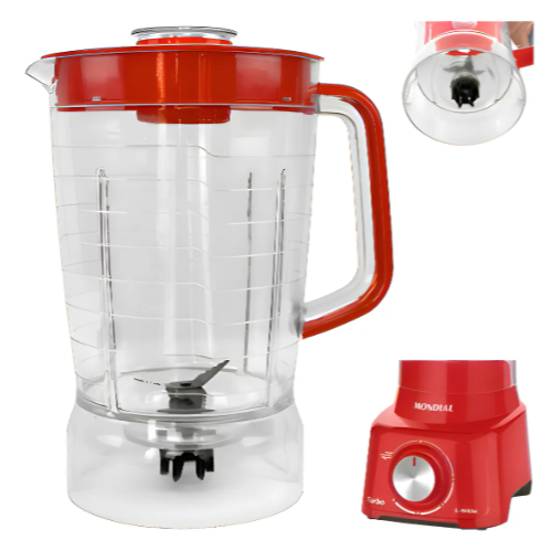 Copo Compatível Com Mondial Turbo L-850w L-900w Sangel Vermelho Micromax