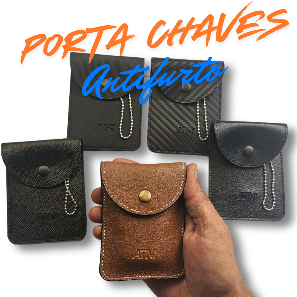 Mini Bolsa Chave Carteira Bloqueia o Sinal Carro RFID Faraday Atni Estojo Protection Antifurto