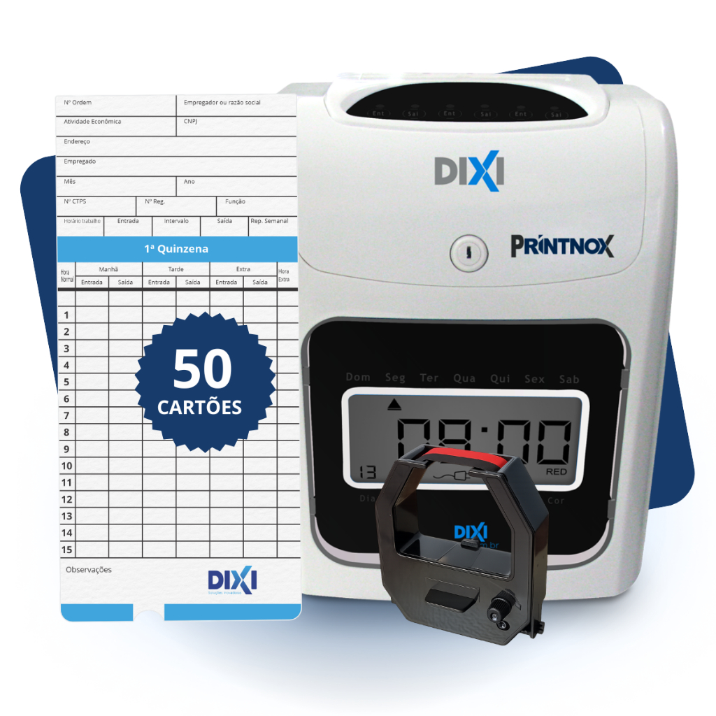 Relógio Cartográfico de Ponto + 50 Cartões Brinde