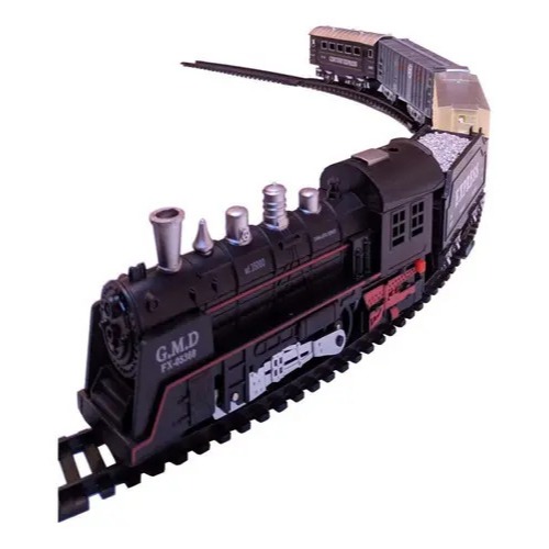 Ferrorama Trem Elétrico Infantil com Trilho Luz e Som Locomotiva Brinquedo Ferrovia Completa