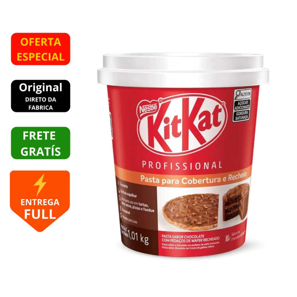 Kit Kat Pasta Cremosa Cobertura Recheio 1,01kg - Nestlé