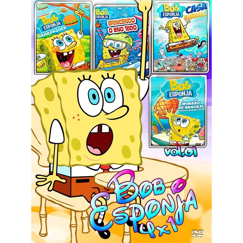 DVD Bob Esponja - Coleção 4x1
