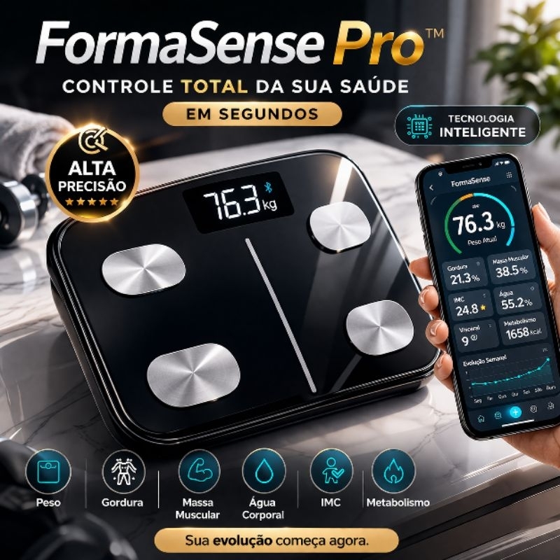 Balança Digital Bioimpedância Bluetooth 140kg Corporal