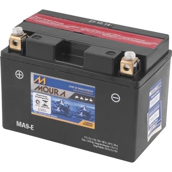 Bateria Moura Moto Ma9-e Moura 9ah Yamaha Xt 1200z Super Tenere