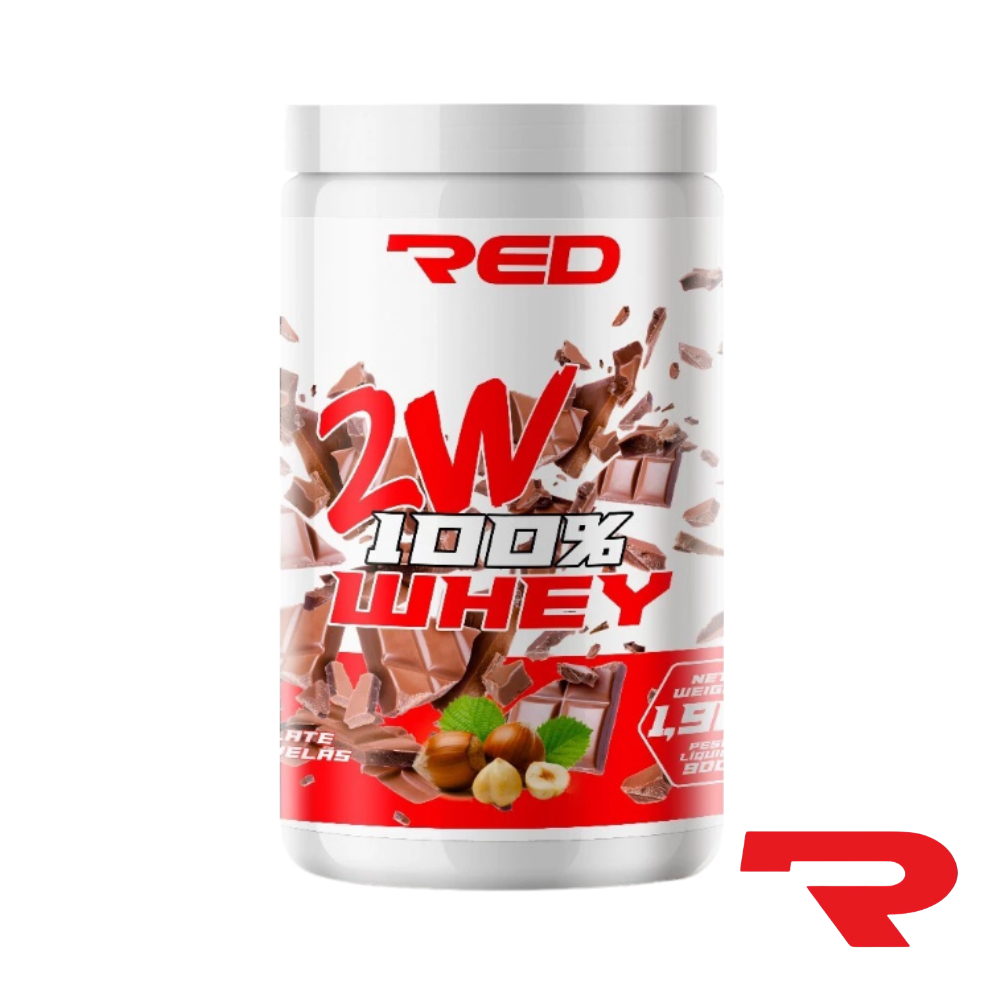 Whey Protein 100% Concentrado e Isolado 2W Red Series 900g - Ganho de Massa