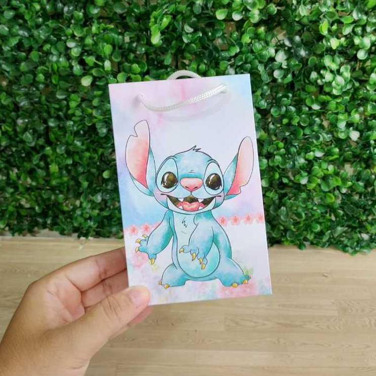 Sacolinha Surpresa Personalizada Lembrancinha Stitch Kit Sacolinha Pegue e Monte Tamanho P