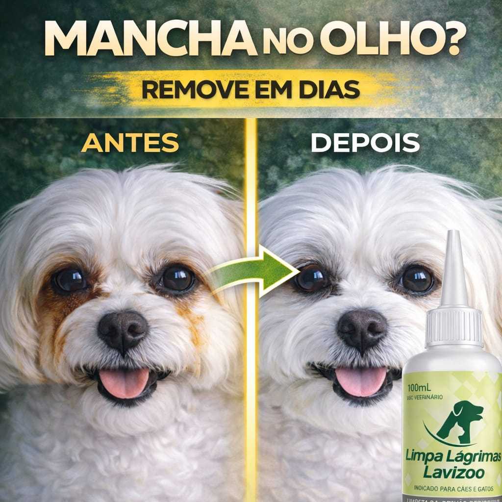 Remove Manchas de Lágrima em Cães e Gatos | Limpeza Rápida e Segura | Resultado Visível