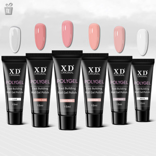 Polygel 5, 4, 3, 2 e 1 Lirio LED UV Profissional  15g F1 Alongamento Poligel Unhas de Gel