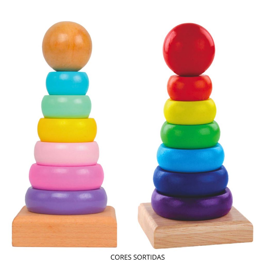 Brinquedo Torre Divertida MDF Encaixe Empilhável Autismo TDAH Aprendizagem Montessori Espectro TEA · foto 2