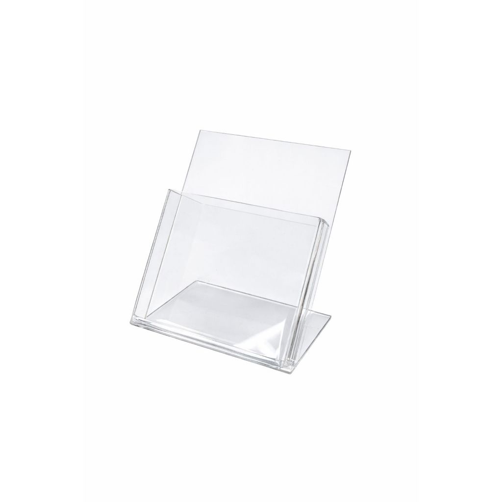 Porta Panfleto de acrilico cristal para lojas 21x15
