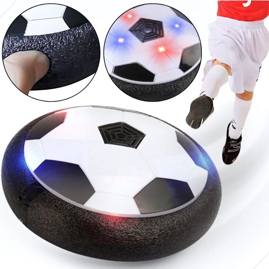 Bola Futebol Disco Flutuante Hover Ball Com Luz LED Brinquedo Para Casa Apartamento