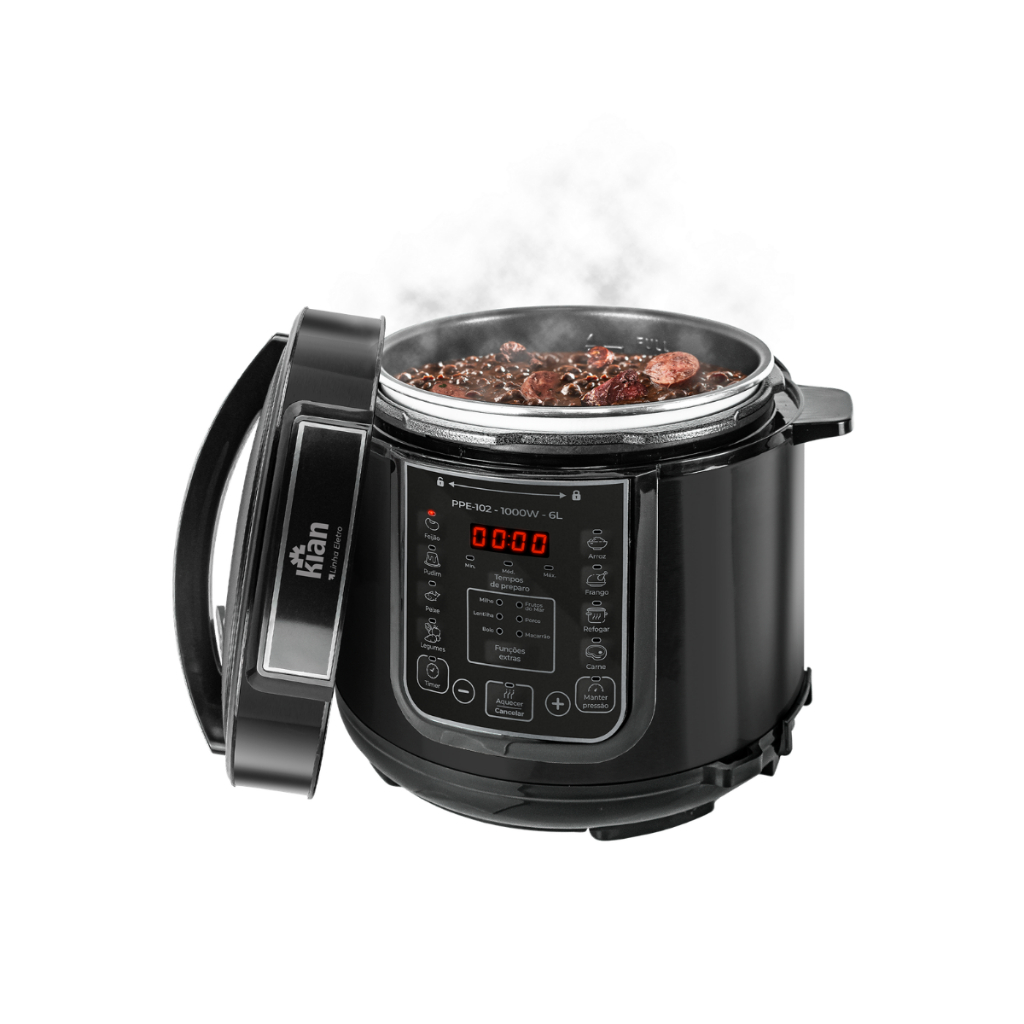 Panela De Pressão Elétrica Kian 6L Preto 127V PPE102