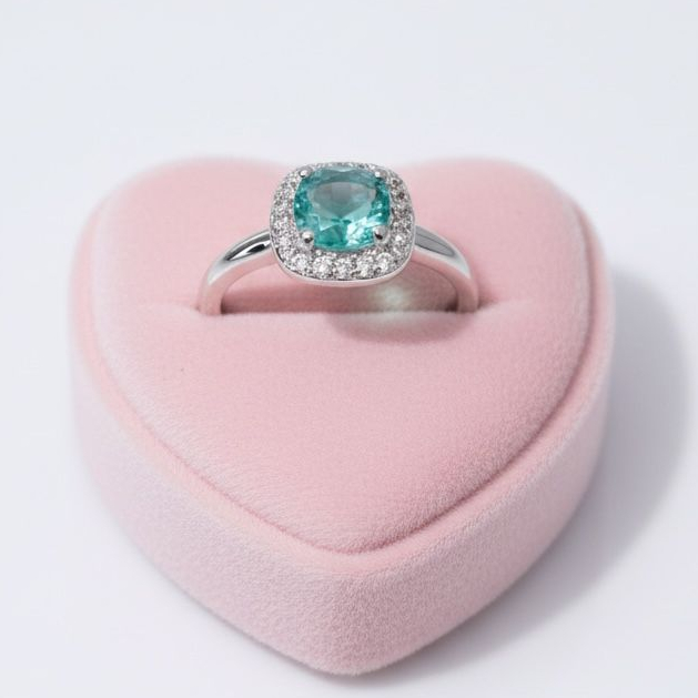 Anel solitário feminino turmalina rosa pink folheado ouro 18k ou prata