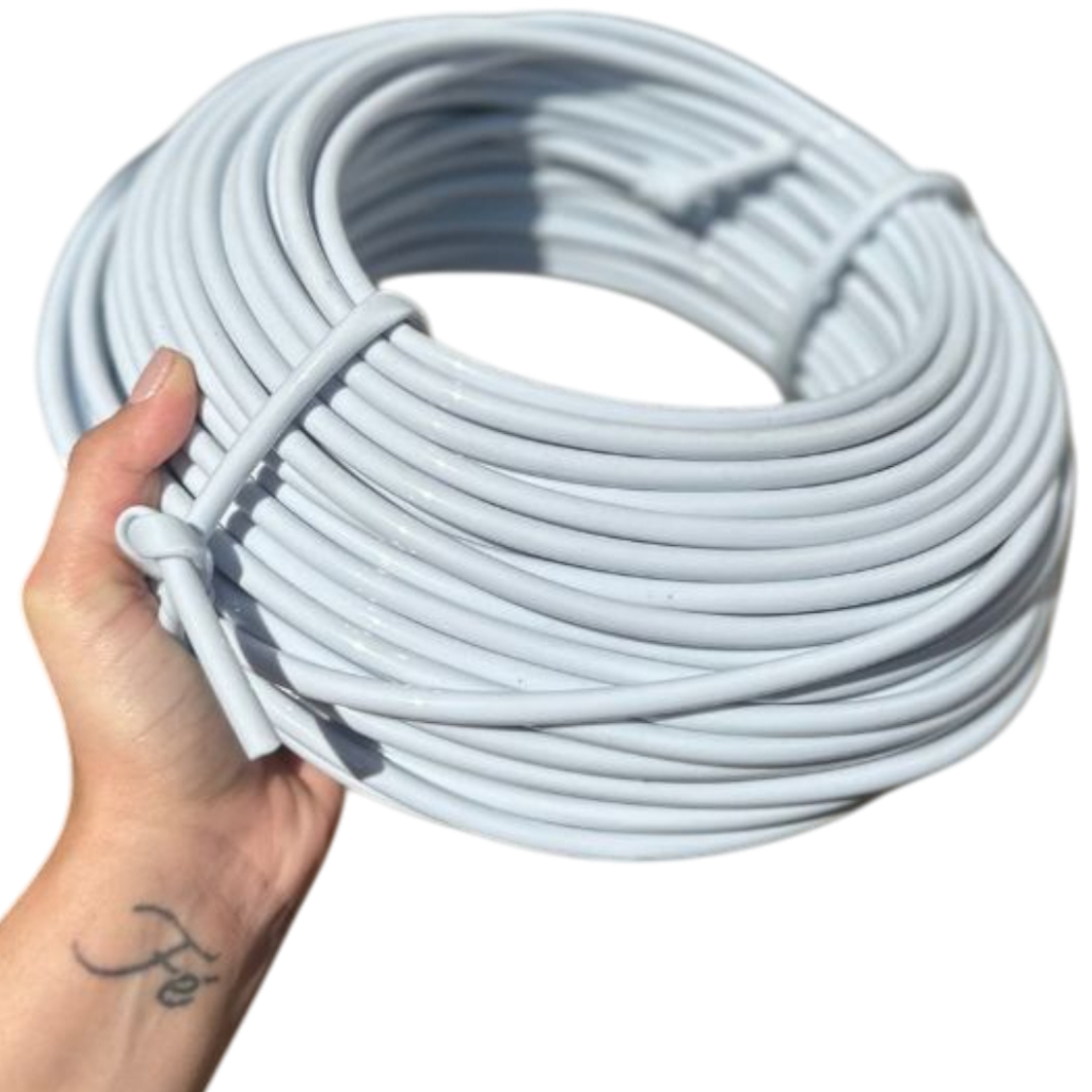 Fio Cordão Espaguete cor Branco Enrolar Reformar restaurar trançar Cadeiras artesanato e decoração