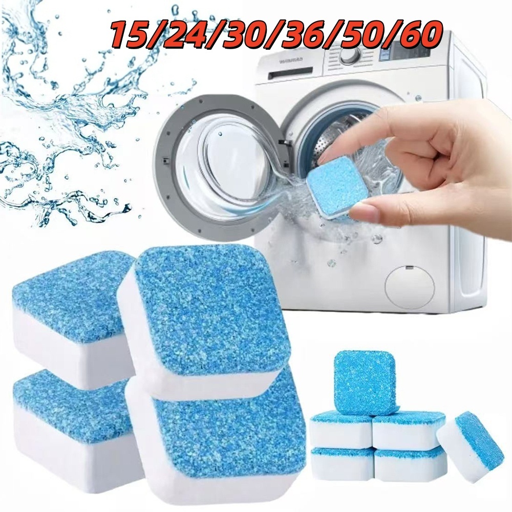Limpador Pastilha de máquina de lavar roupa, comprimido efervescente sólido para remover manchas