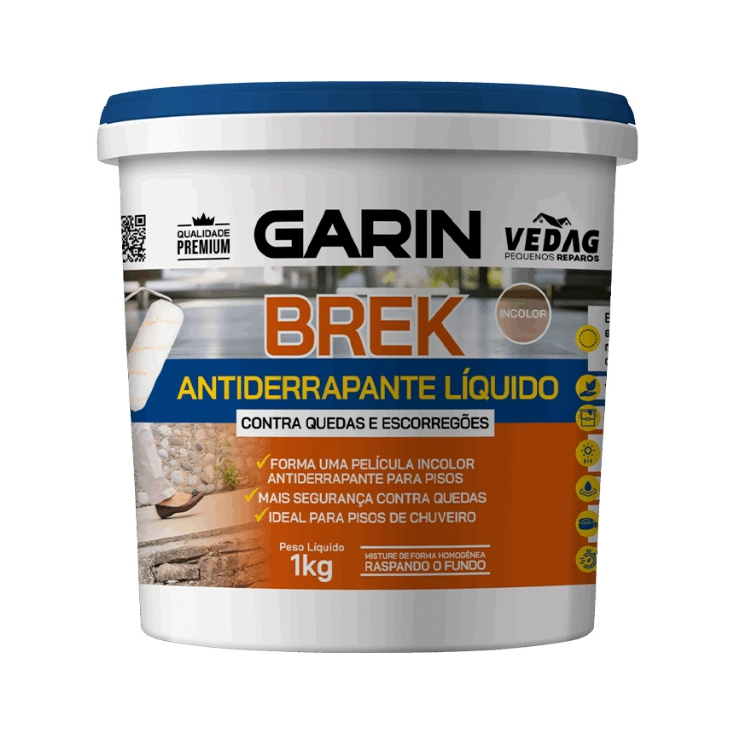 Antiderrapante Liquido Rampa Piscina Banheiro Garin Brek 1kg