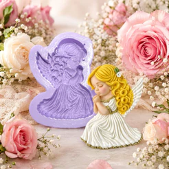 molde de silicone anjo menina