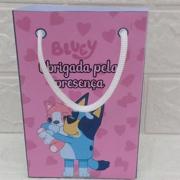 Sacolinhas Personalizadas Bluey Menina |Lembrancinhas Surpresa |Festa Infantil