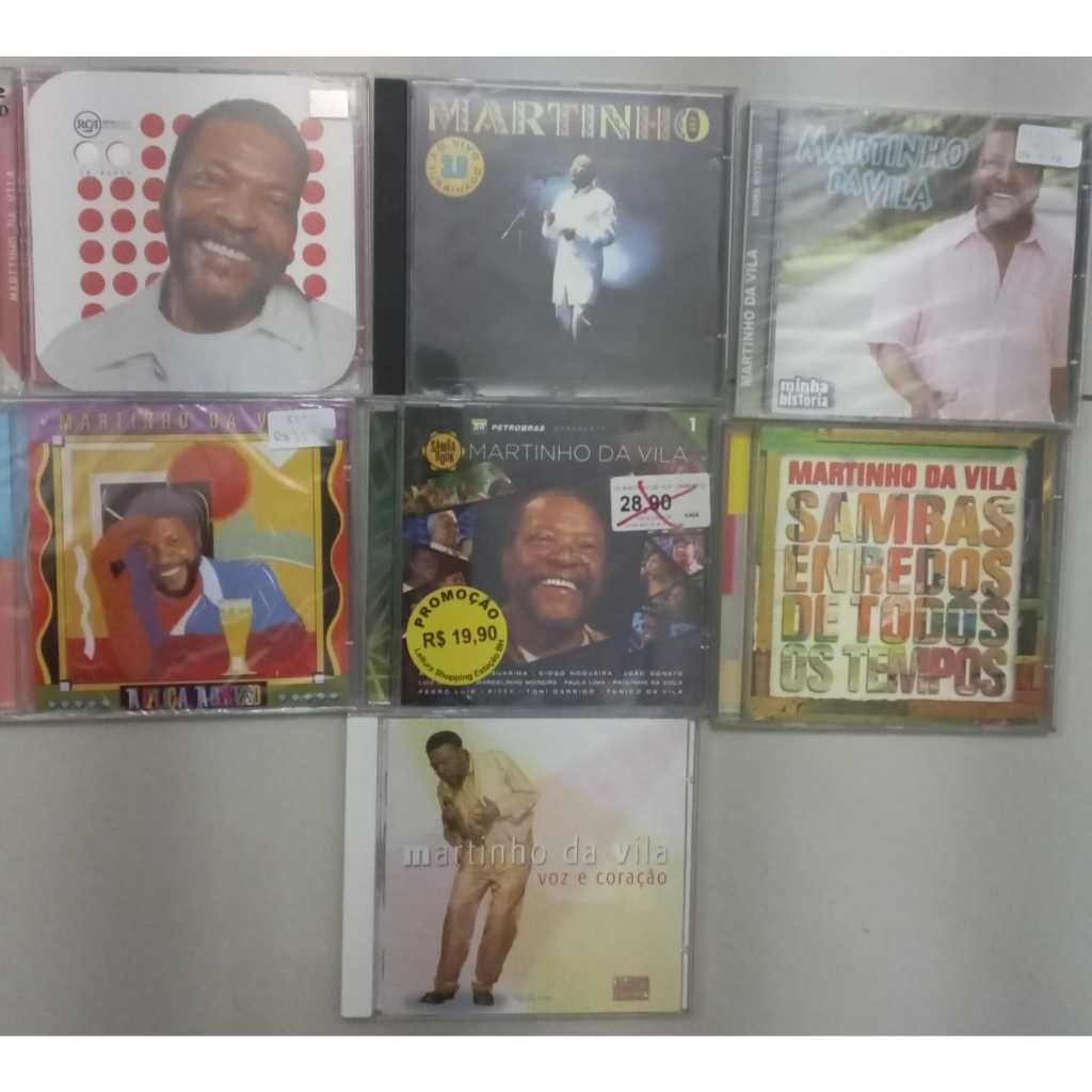 Cds Martinho da Vila ta delicia ta gostoso Rca 100 anos de musica vóz e corção sambas enredor minha história samba book