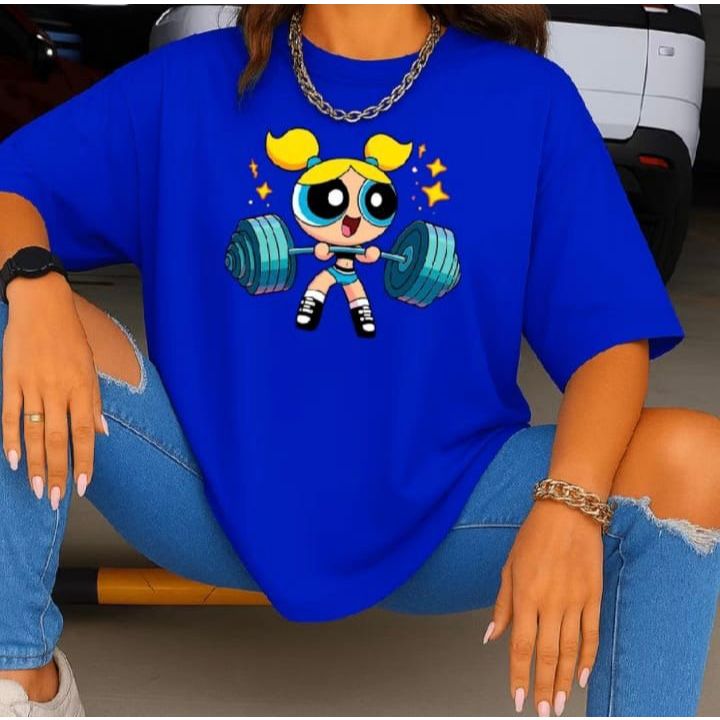 Camiseta Feminina Academia Camisa Meninas Super Poderosas 100% Algodão - Docinho Florzinha Lindinha Treino (unissex)