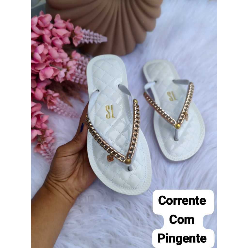 sandalia chinelo de corrente oferta promoçao