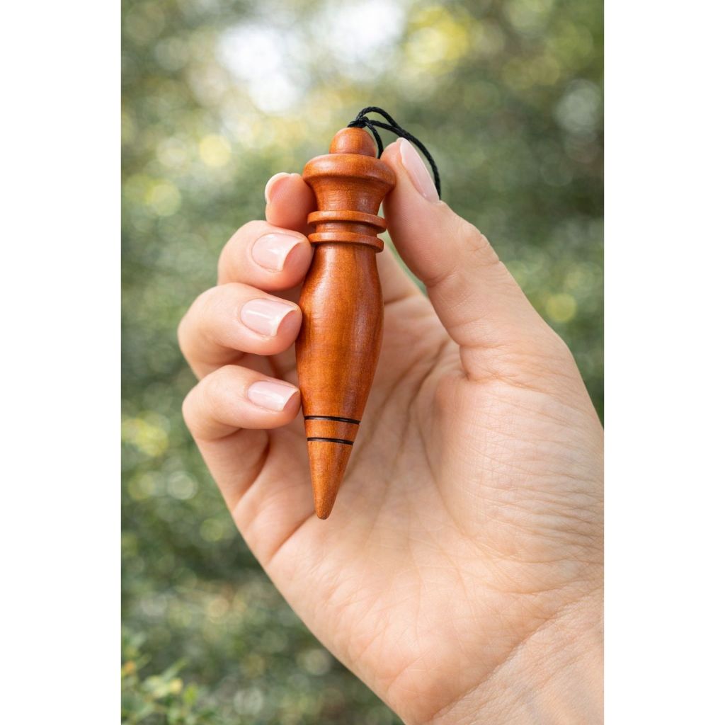 Pêndulo Radiestesia Madeira com Chumbo Natural Mesa Radiônica Diversas Opções Feng Shui Chakras Equilíbrio- MODELO P-02