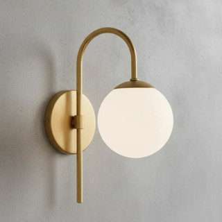 Arandela Parede  Globo Jabuticaba G9 S/  Lâmpada Dourado Preto Fosco Quarto Sala Cabeceira Decoração