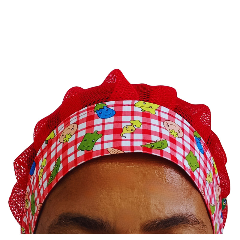 Touca  para cozinha  de amarrar com tela e sem tela