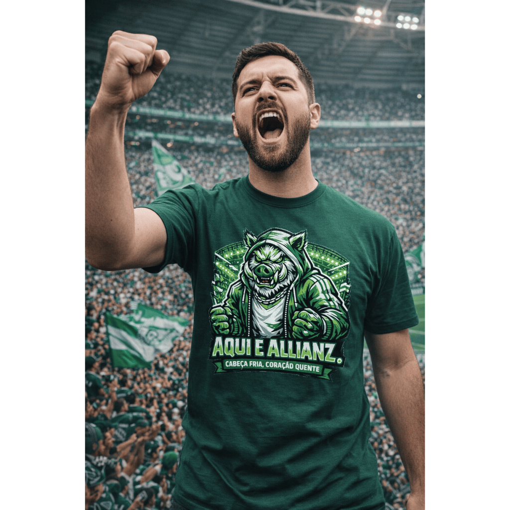 Camisa Manto Camiseta Palmeiras Porco Agressivo Coracao Quente – Estilo Torcedor Raiz Allianz Parque