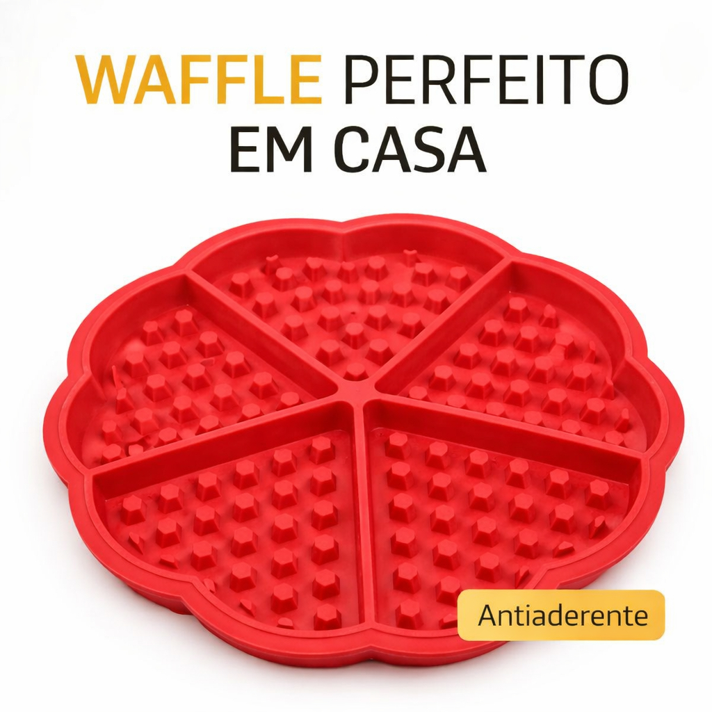 Forma De Silicone Para Waffle 5 Cavidades Air Fryer Forno Antiaderente Café Manhã Prática Não Gruda