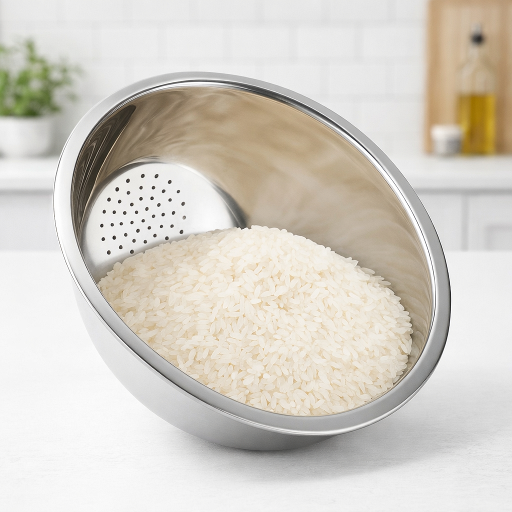 Escorredor De Arroz Salada Frutas Inox Utensílios De Cozinha 20 ou 25cm