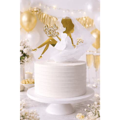 Topo de bolo personalizado Bride to Be Despedida de solteira noiva noivado