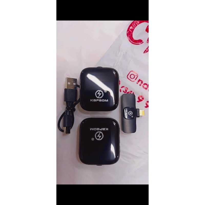 Microfone de Lapela Sem Fio Kapbom