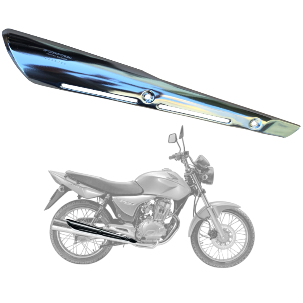 Protetor de Escapamento CG Titan 150 2004 a 2008 Honda Fan 125 2006 a 2008 modelo Original
