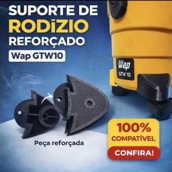 Suporte Roda/Rodízio WAP GTW10 e BIOVAC 10L - FW005592