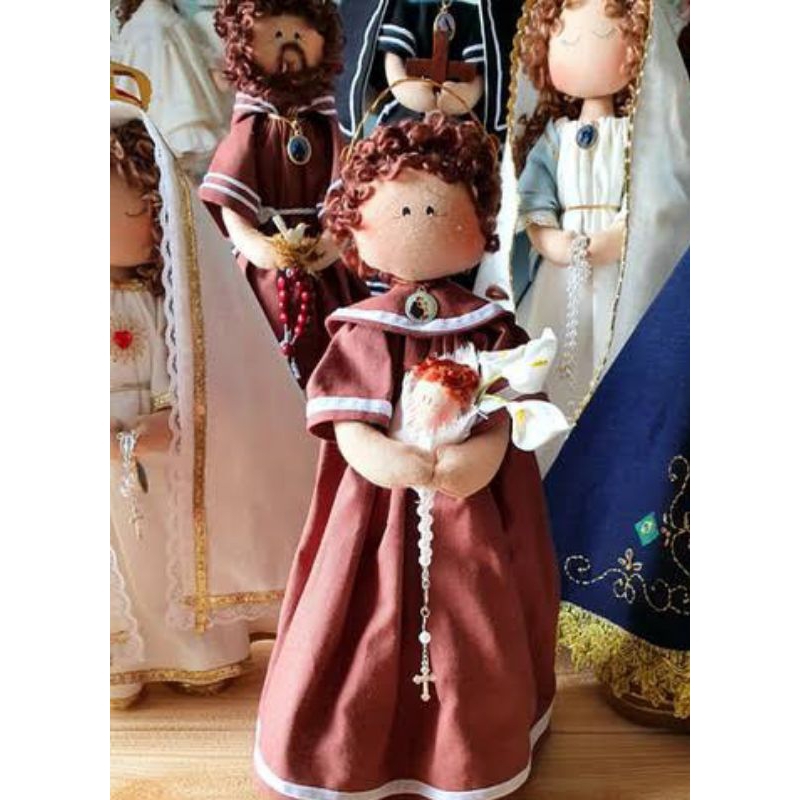 Bonecas de Pano Religiosas Nossa Senhora, Santo Antônio e Anjos – Artesanal Decorativo e Presente Especial