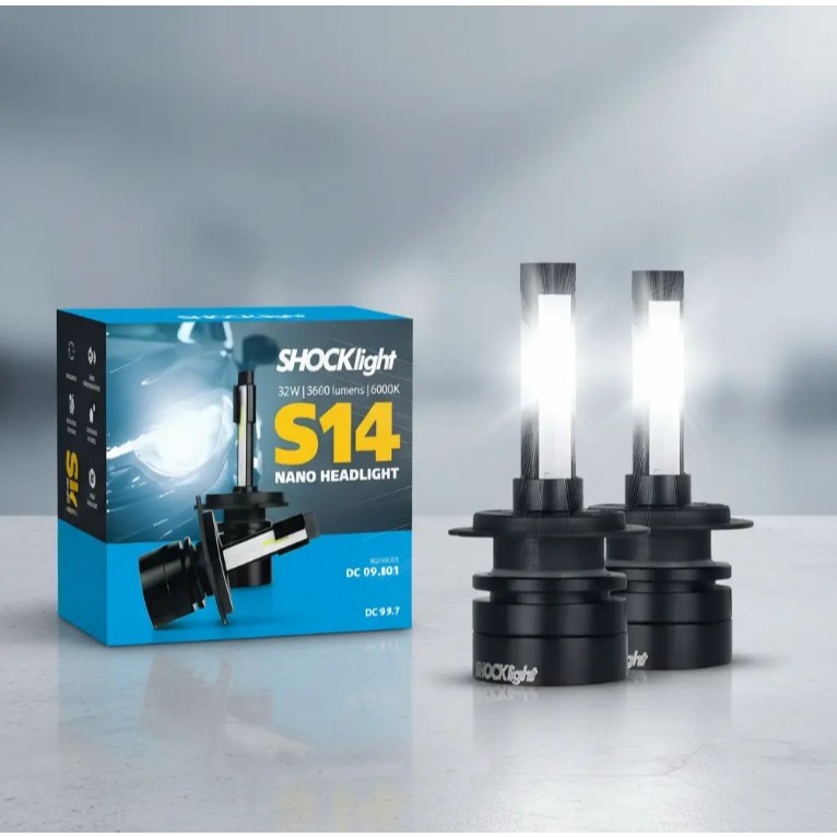 Lâmpada Super Led Farol S14 Headlight Nano Shocklight