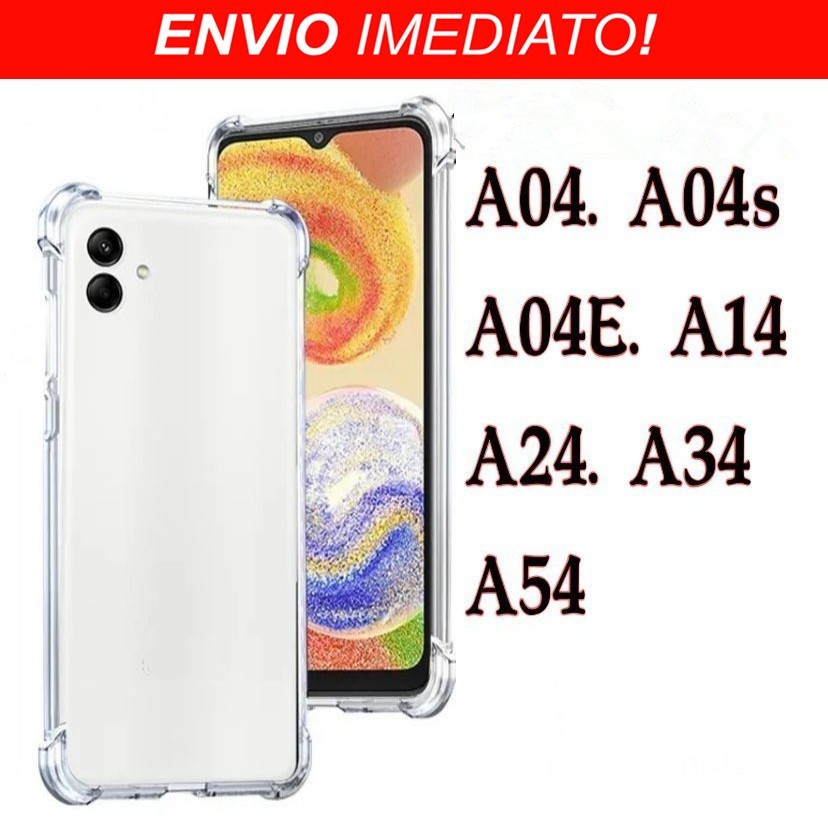 Capa transparente capinha TPU Anti Shock Impacto Samsung Galaxy A04 A04s A04e A14 A24 A34 A54