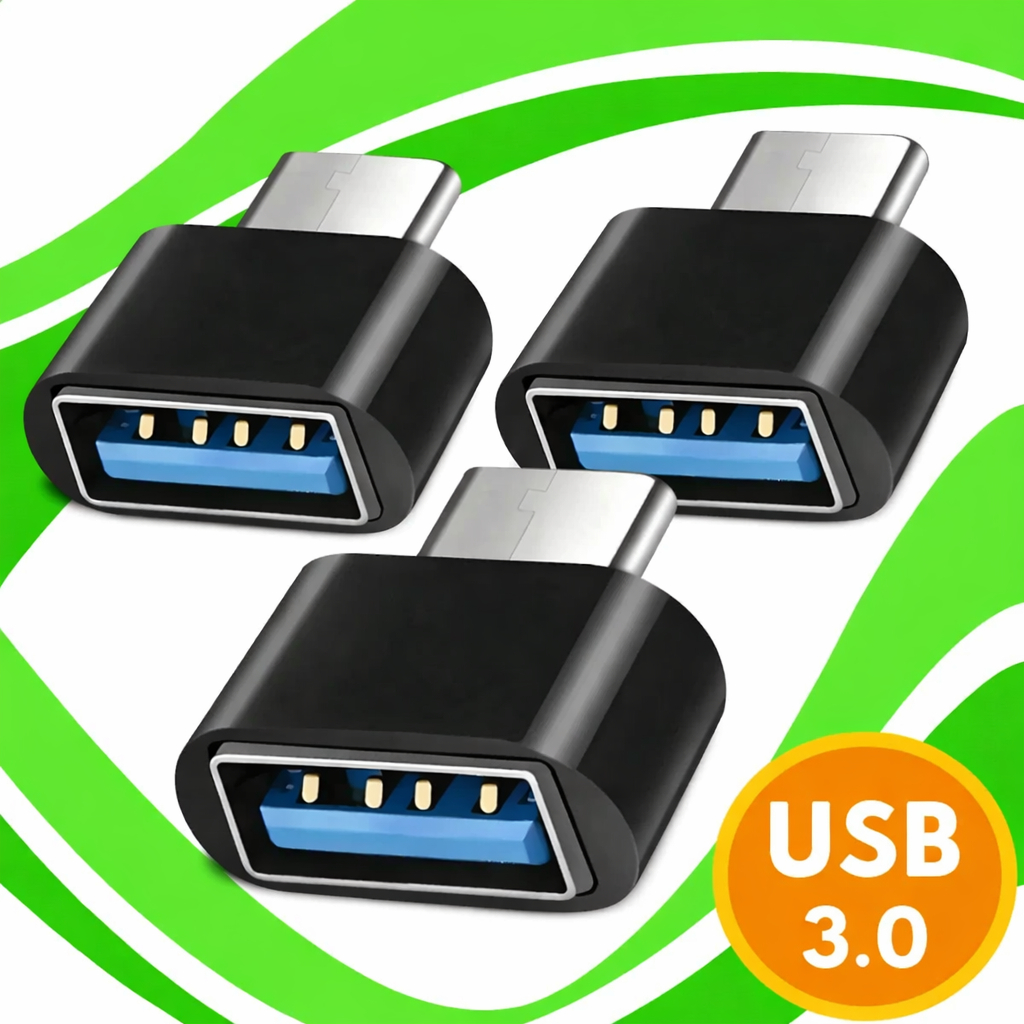 Adaptador Plug Otg Usb Tipo C Fêmea Para Macho Usb Notebook Celular Tablet Kit OTG USB Conector