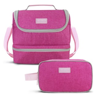 Kit Fitness Escola e Passeio| Bolsa termica + Necessaire |Jacki Design