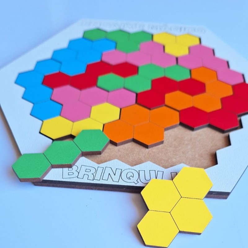 Quebra Cabeça Encaixe 3D Lego Jogo De MDF Educativo Brinquedo Bebê Pedagógico Sensorial