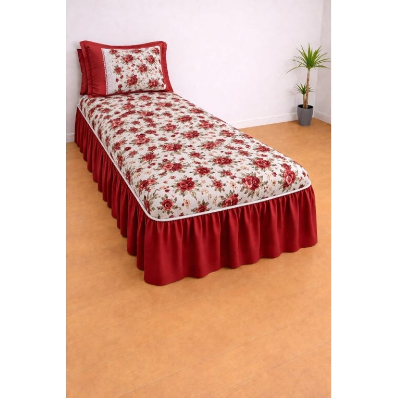 JOGO DE CAMA COBRE LEITO COLCHA SOLTEIRO OXFORD COM BARRA. em Oferta na Shopee