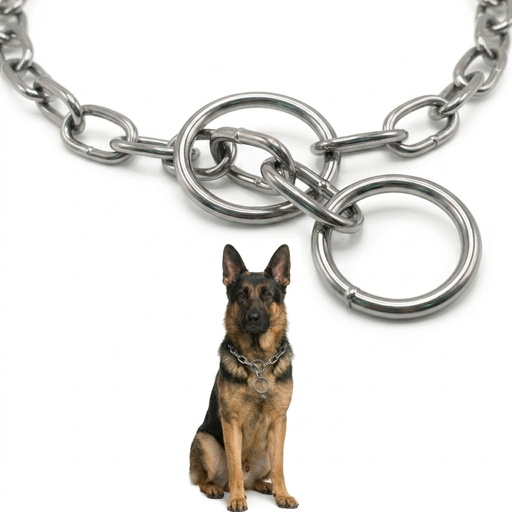 Enforcador Corrente Colar Coleira Aço Cachorro Adestramento Treino Pet Pitbull Porte Grande 70cm