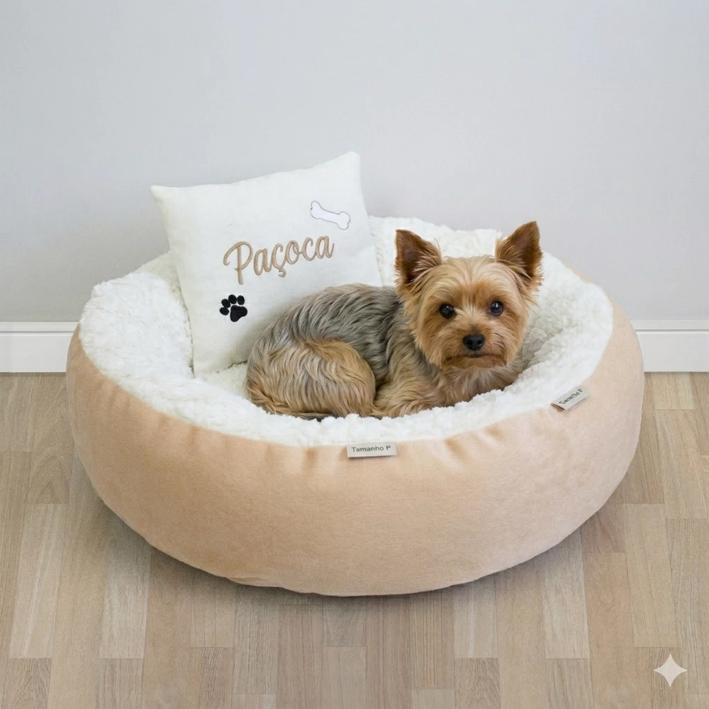 Cama Pet P e Almofada Avulsa Personalizada | Cama 45 x 45 | Cama para Cachorro e Gato | MG