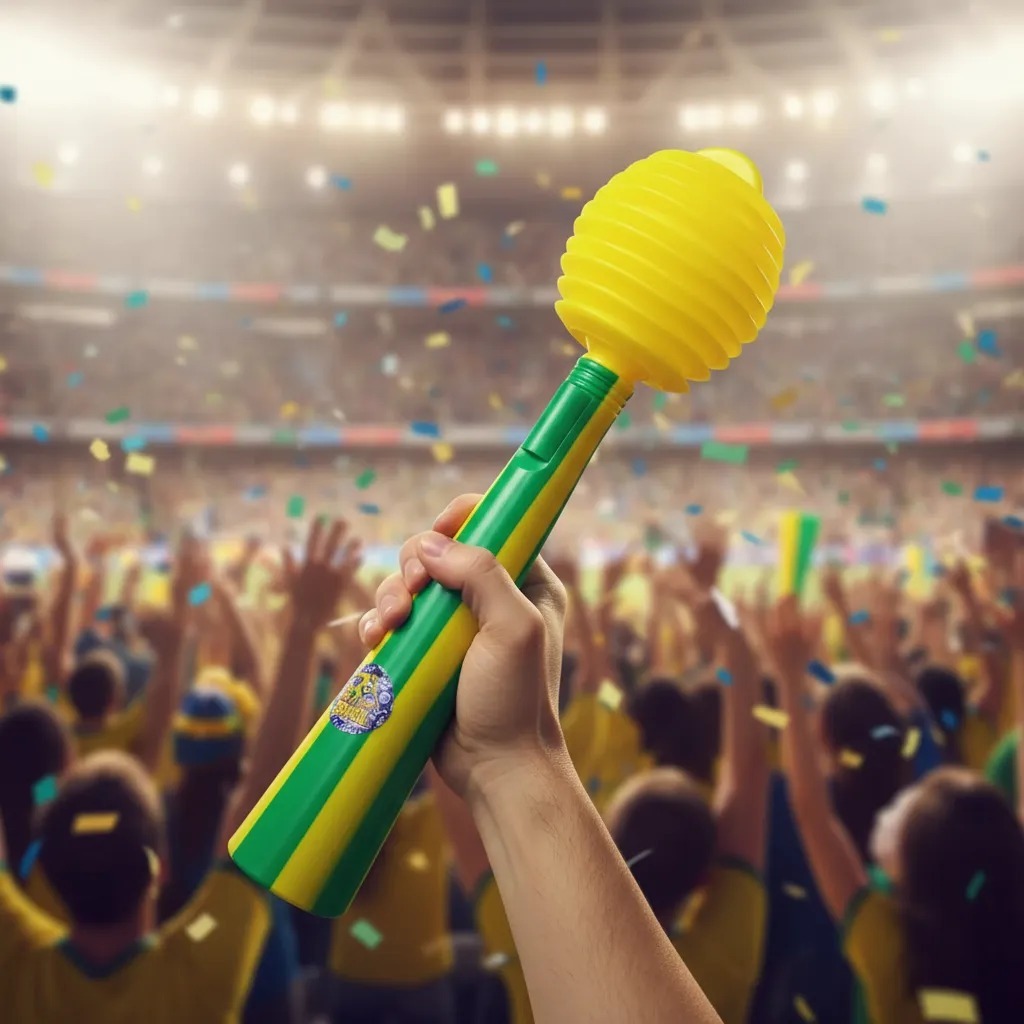 Corneta Buzinão Da Alegria Verde e Amarelo Copa
