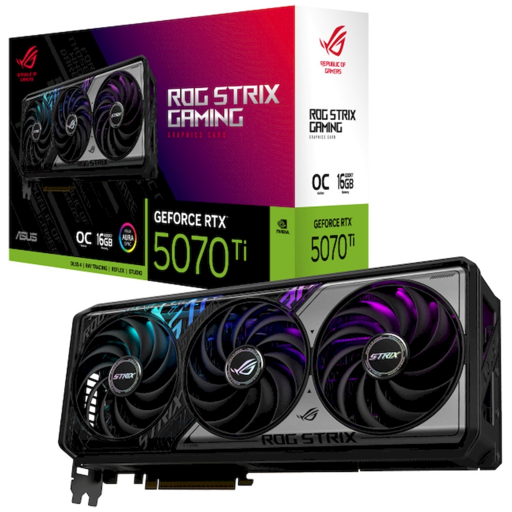 Placa de Vídeo ROG Strix GeForce RTX 5070 Ti OC Edition, 16GB, GDDR7, 256-bit, ROG-STRIX-RTX5070TI